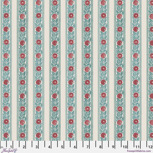 Morris & Co. Fruit Stripe Plum fabric - Woven Modern Fabric Gallery