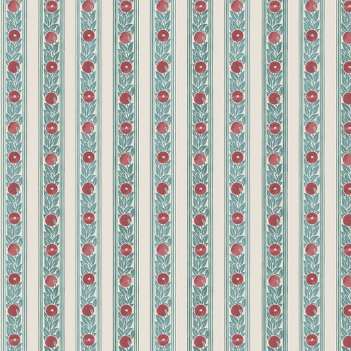 Morris & Co. Fruit Stripe Plum fabric - Woven Modern Fabric Gallery