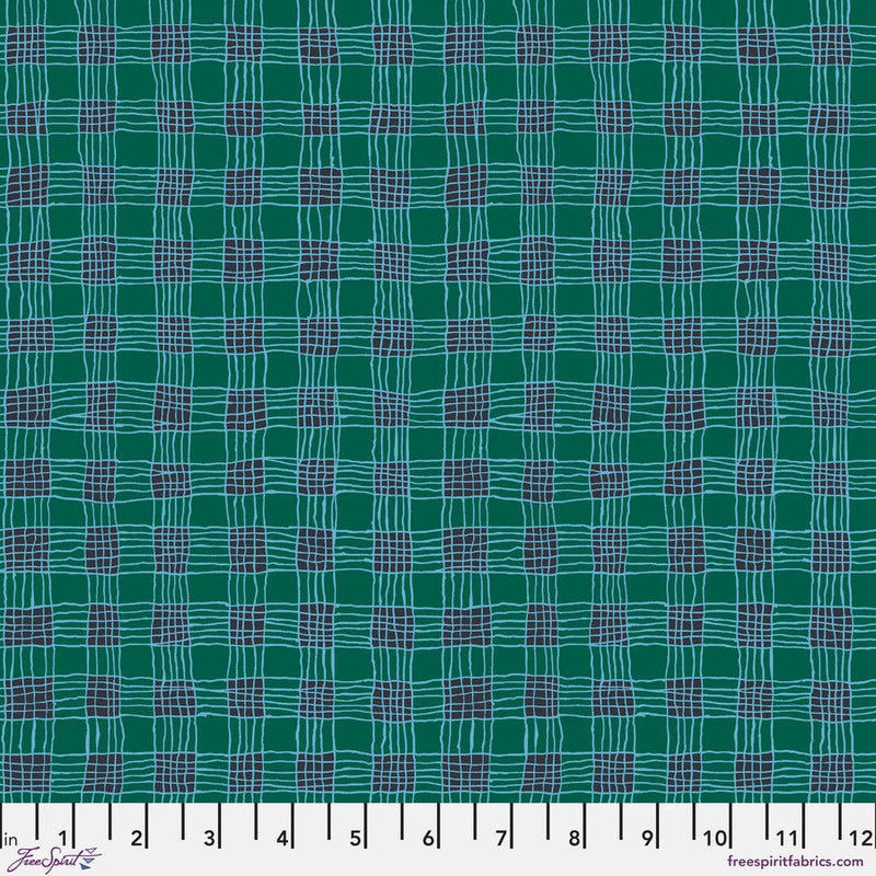 Gingham Aqua - Woven Modern Fabric Gallery