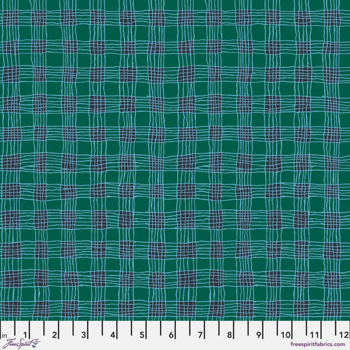 Gingham Aqua - Woven Modern Fabric Gallery