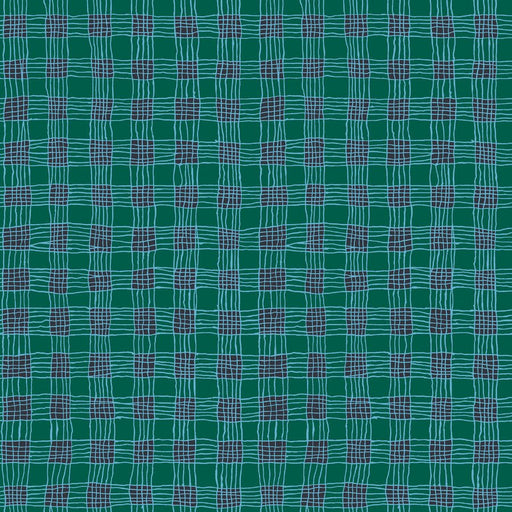 Gingham Aqua - Woven Modern Fabric Gallery