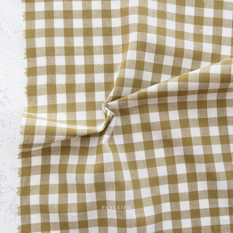 Gingham Moss woven fabric - Woven Modern Fabric Gallery