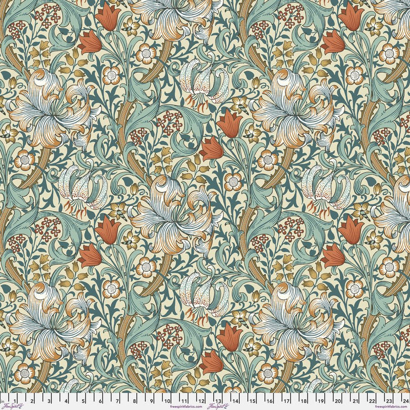 Golden Lily Autumn Quilt Backing - Woven Modern Fabric Gallery