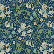 Golden Lily Navy - Woven Modern Fabric Gallery