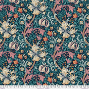 Golden Lily Teal Quilt Backing - Woven Modern Fabric Gallery