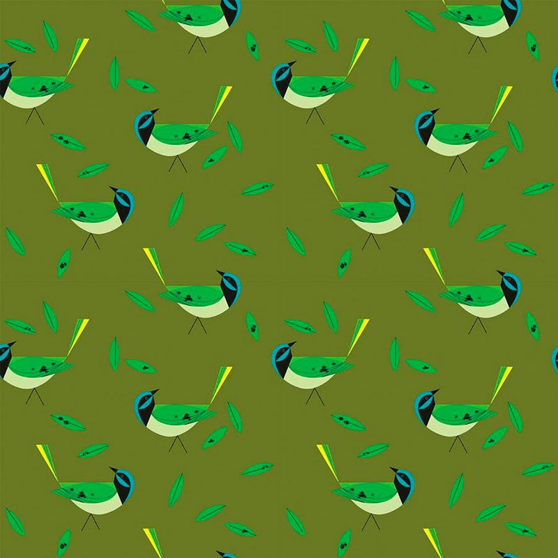 Green Jay - Woven Modern Fabric Gallery