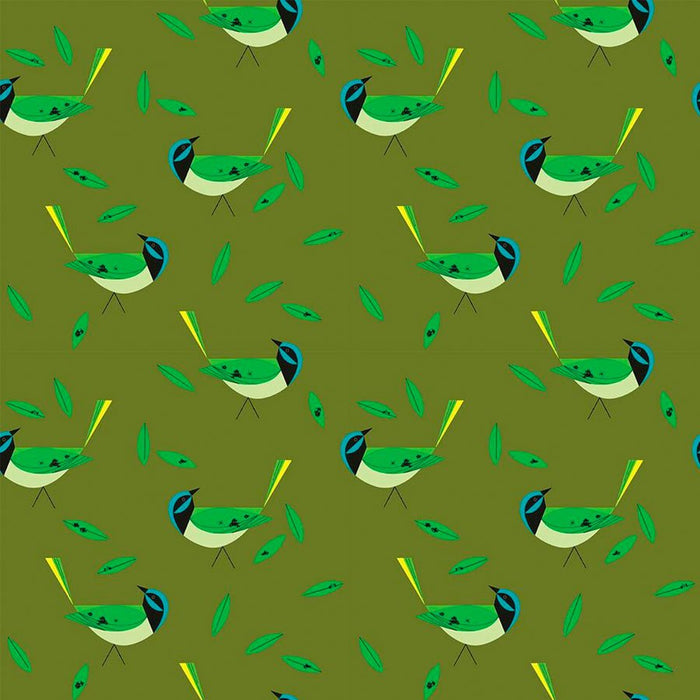 Green Jay - Woven Modern Fabric Gallery