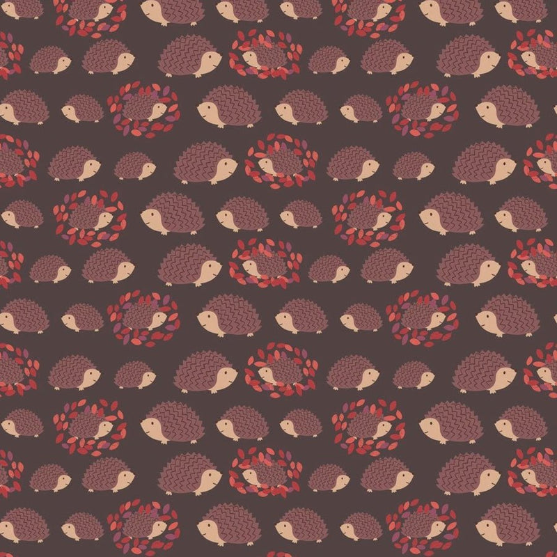 Hedgehogs Brown - Woven Modern Fabric Gallery
