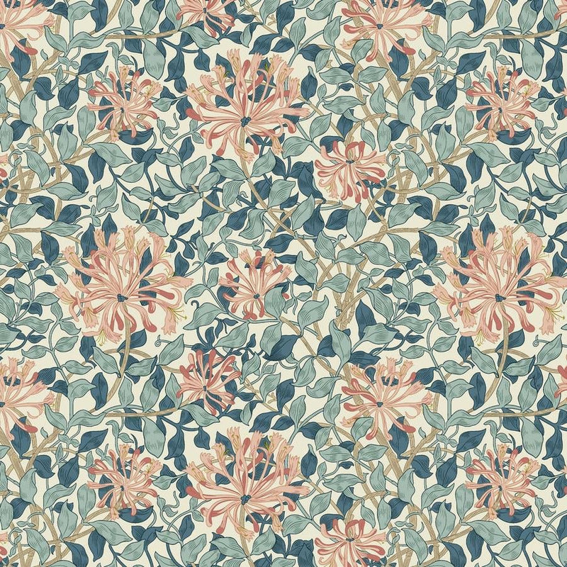 Honeysuckle Aqua - Woven Modern Fabric Gallery