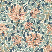 Morris & Co. Honeysuckle Aqua Quilt Backing fabric - Woven Modern Fabric Gallery