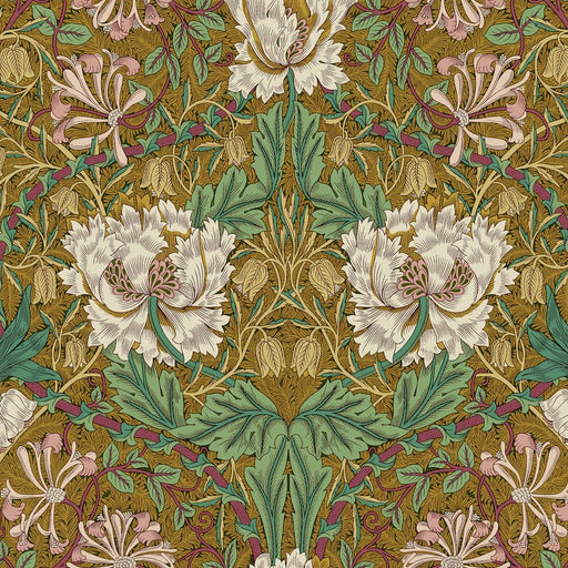 Morris & Co. Honeysuckle & Tulip Gold fabric- Woven Modern Fabric Gallery