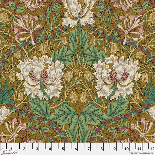 Morris & Co. Honeysuckle & Tulip Gold fabric - Woven Modern Fabric Gallery