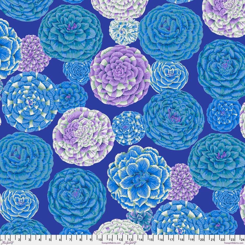 Japonica Blue fabric - Woven Modern Fabric Gallery
