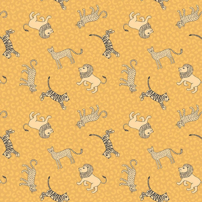 Jungle Cats Gold - Woven Modern Fabric Gallery