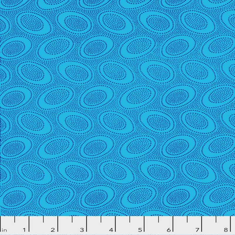 Kaffe Collective Aboriginal Dot Turquoise - Woven Modern Fabric Gallery