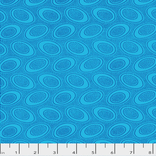 Kaffe Collective Aboriginal Dot Turquoise - Woven Modern Fabric Gallery