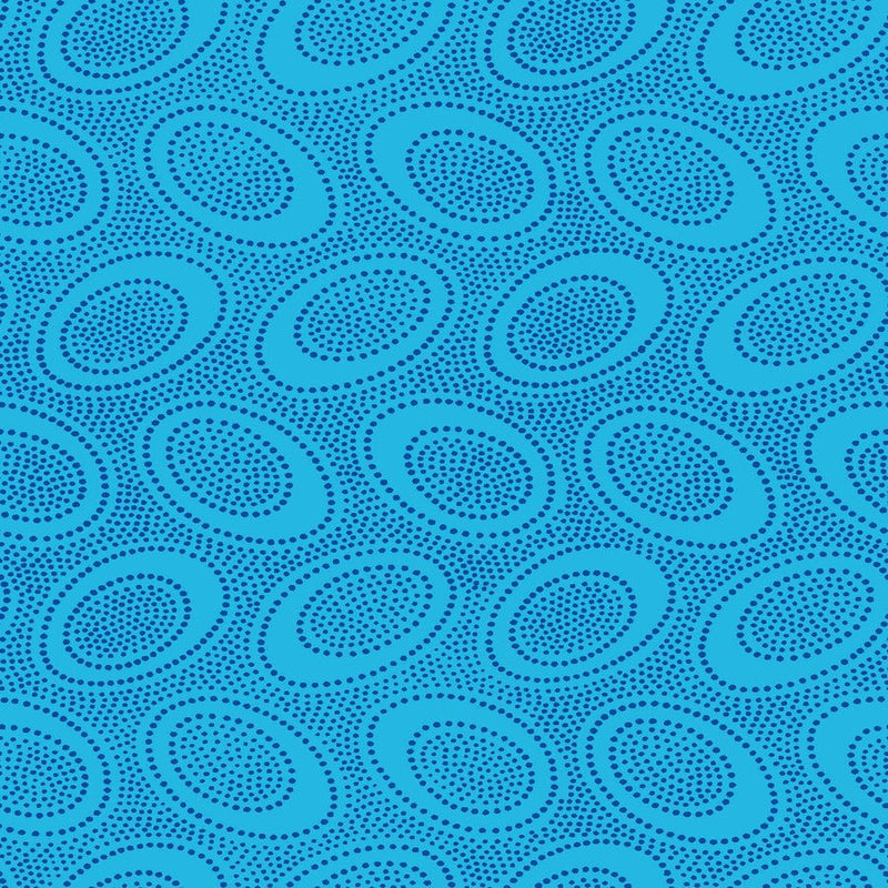 Kaffe Collective Aboriginal Dot Turquoise - Woven Modern Fabric Gallery