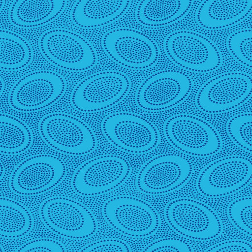 Kaffe Collective Aboriginal Dot Turquoise - Woven Modern Fabric Gallery