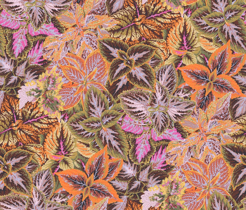 Kaffe Collective Bold Leaves Brown - Woven Modern Fabric Gallery