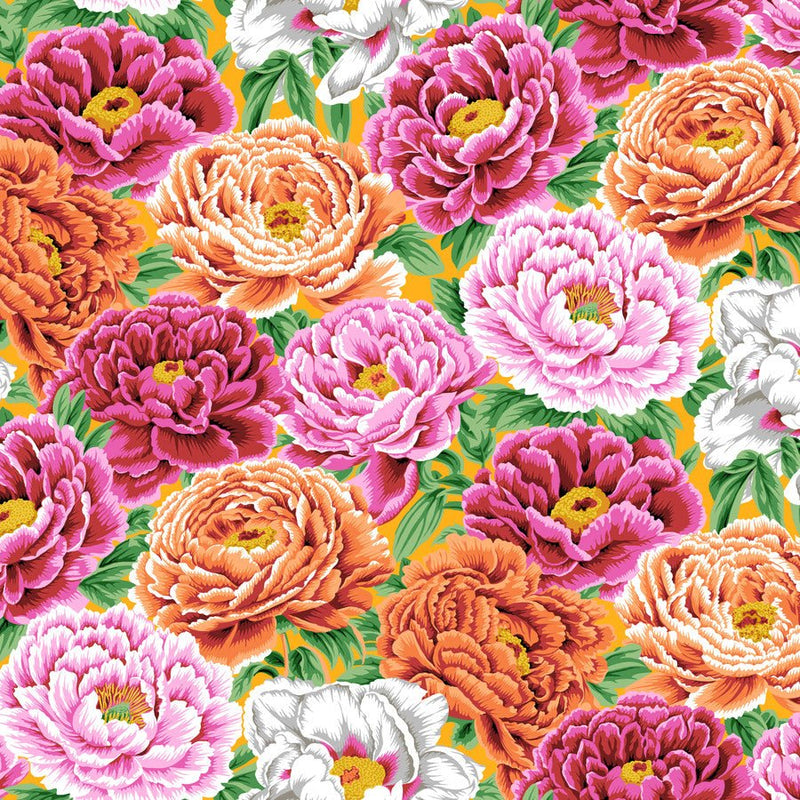 Kaffe Collective Tibetan Peony Warm - Woven Modern Fabric Gallery