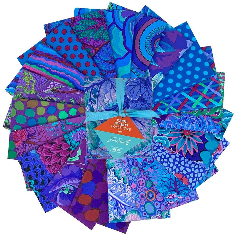 Kaffe Fassett Fat Quarter Bundle Royal - Woven Modern Fabric Gallery