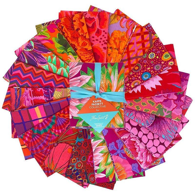 Kaffe Fassett Fat Quarter Bundle Ruby - Woven Modern Fabric Gallery