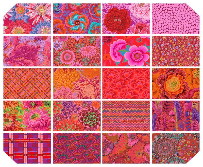 Kaffe Fassett Fat Quarter Bundle Ruby - Woven Modern Fabric Gallery