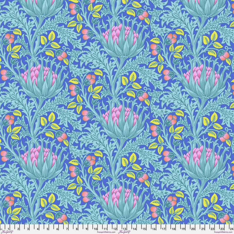 Kaffe X Morris Artichoke Blue - Woven Modern Fabric Gallery
