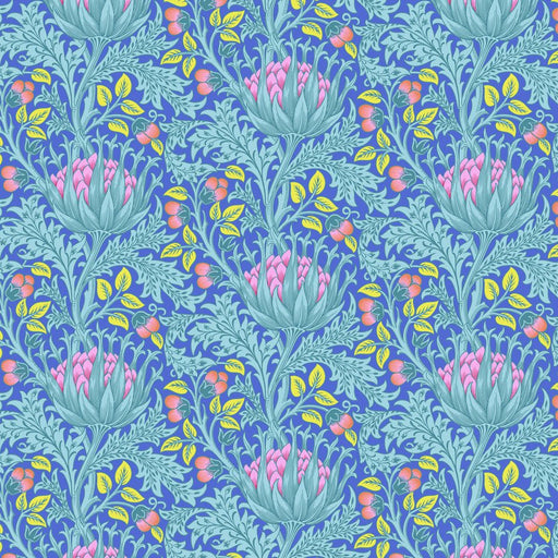 Kaffe X Morris Artichoke Blue - Woven Modern Fabric Gallery