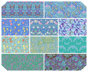 Kaffe X Morris Blue FQ fabric Bundle - Woven Modern Fabric Gallery