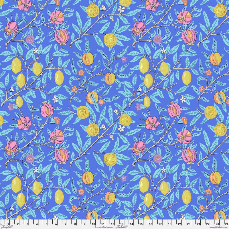 Kaffe X Morris Fruit Cobalt - Woven Modern Fabric Gallery