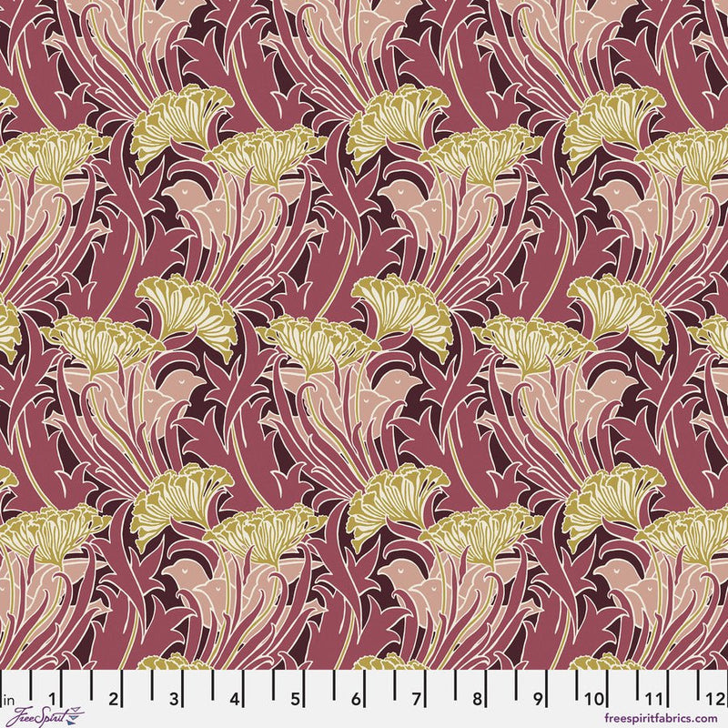 Morris & Co. Laceflower Wine fabric - Woven Modern Fabric Gallery