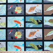 Lakehouse Panel Fish - Woven Modern Fabric Gallery