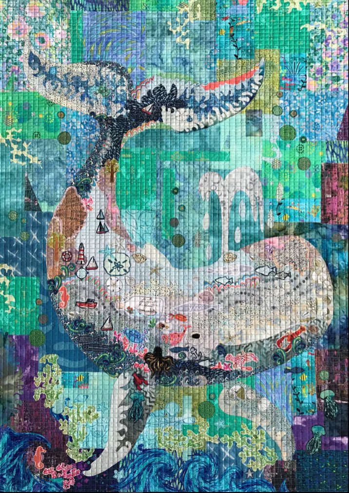 Laura Heine Tyde Collage Pattern - Woven Modern Fabric Gallery