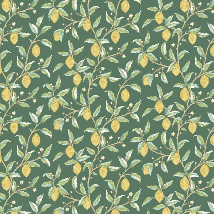 Lemon Tree Dark Green - Woven Modern Fabric Gallery