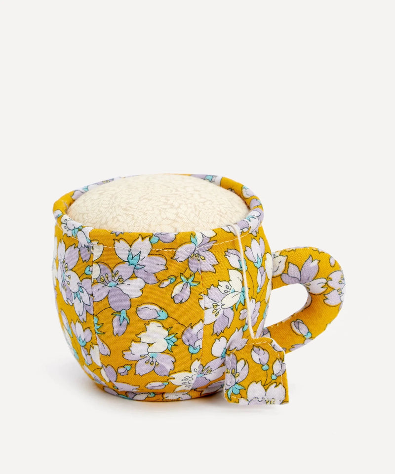 Liberty Tea cup Pin Cushion Anemone Charm - Woven Modern Fabric Gallery