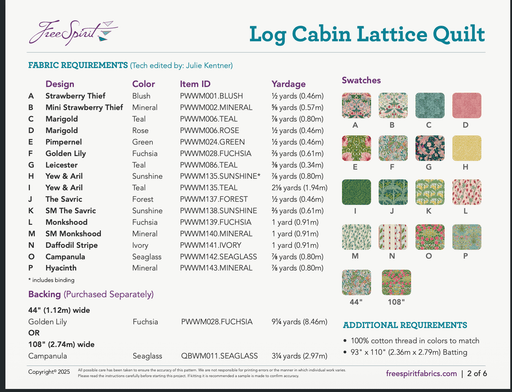 Log Cabin Lattice Quilt Pattern PDF - Woven Modern Fabric Gallery