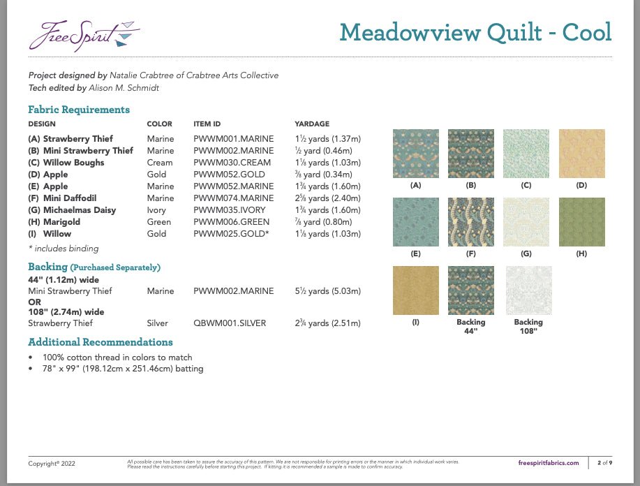 Meadowview Quilt Cool Download - Woven Modern Fabric Gallery