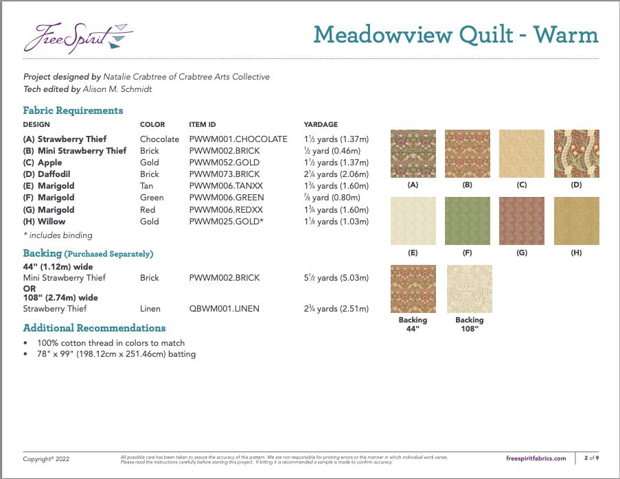 Meadowview Quilt Warm Download - Woven Modern Fabric Gallery