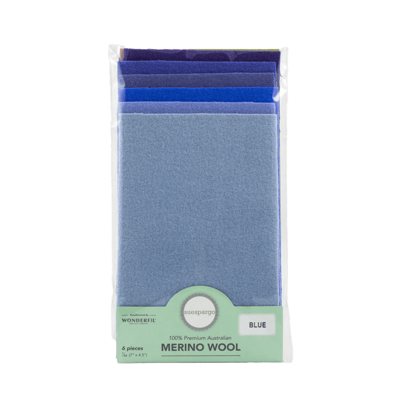 Merino Wool Fat 1/64 Blue - Woven Modern Fabric Gallery