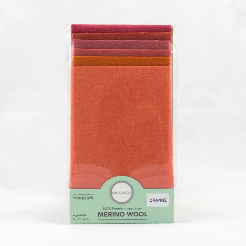 Merino Wool Fat 1/64 Orange - Woven Modern Fabric Gallery