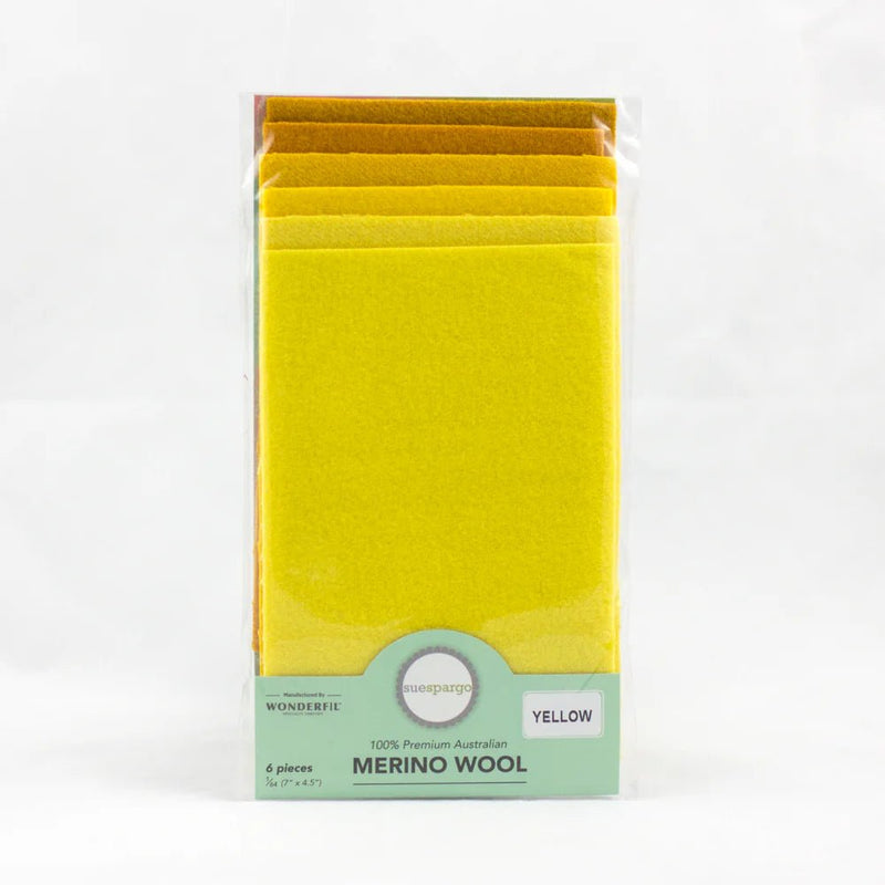 Merino Wool Fat 1/64 Yellow - Woven Modern Fabric Gallery