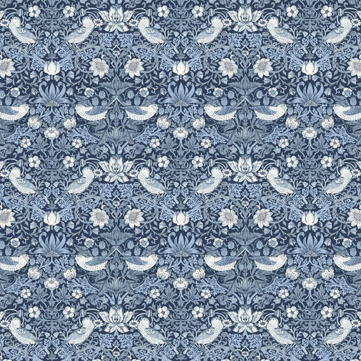 Mini Strawberry Thief Indigo - Woven Modern Fabric Gallery