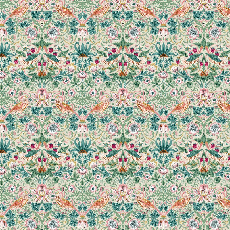 Mini Strawberry Thief Mineral - Woven Modern Fabric Gallery