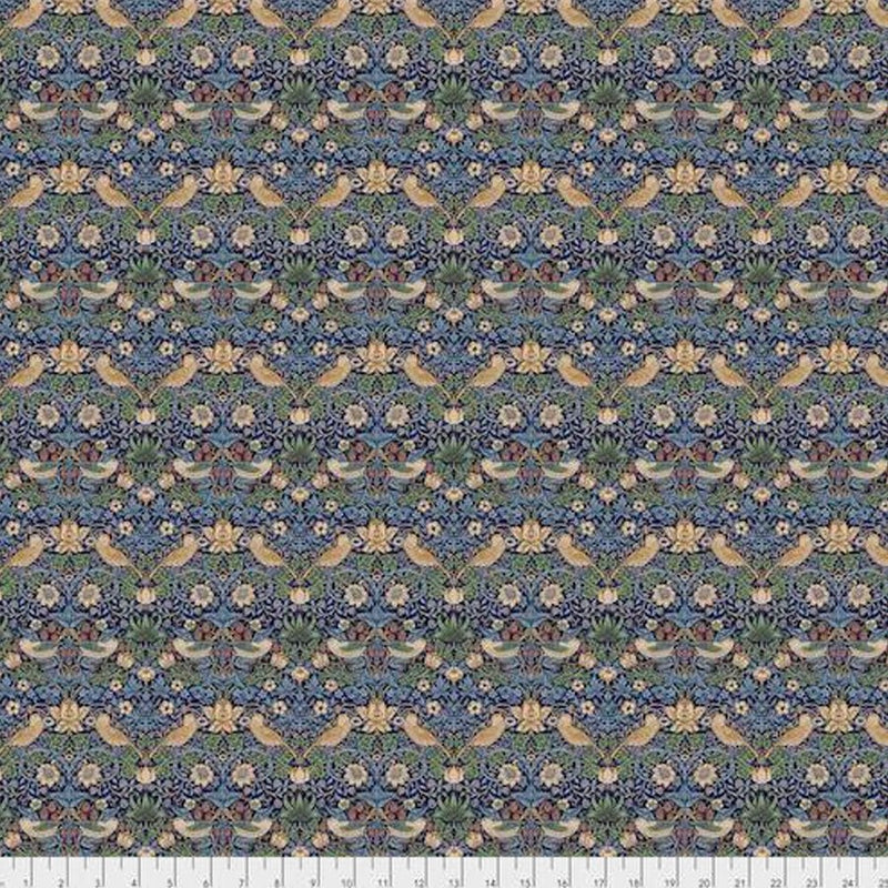 Mini Strawberry Thief Navy - Woven Modern Fabric Gallery