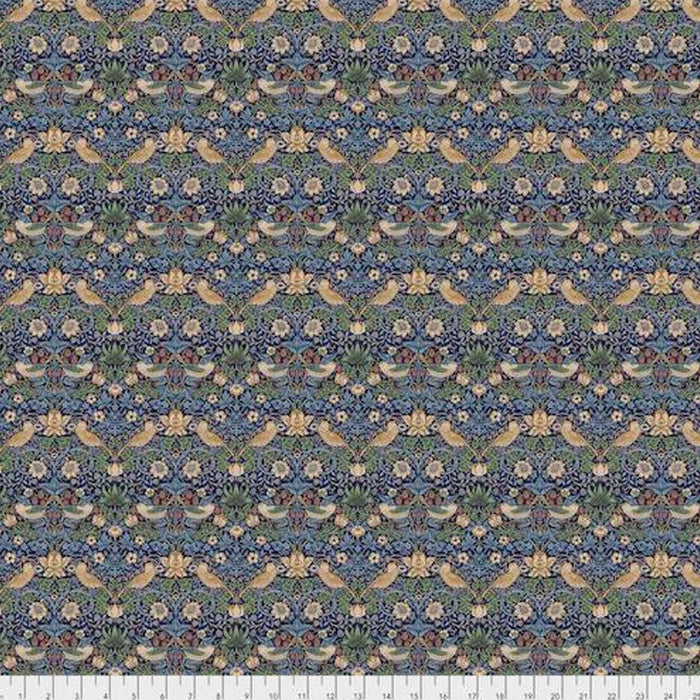 Mini Strawberry Thief Navy - Woven Modern Fabric Gallery