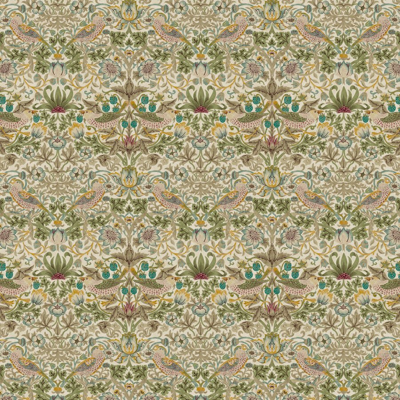 Mini Strawberry Thief Old Gold - Woven Modern Fabric Gallery