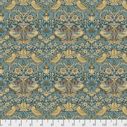 Mini Strawberry Thief Teal - Woven Modern Fabric Gallery
