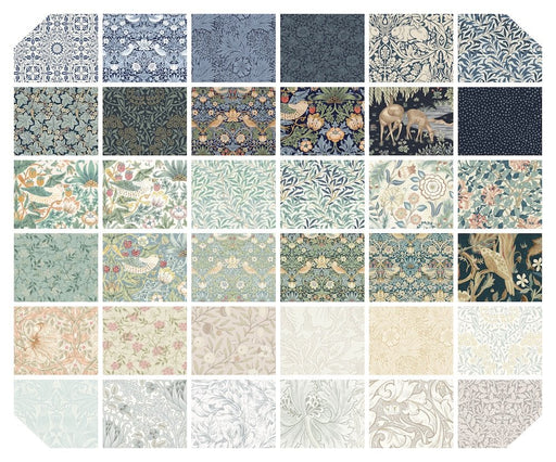Morris & Co 5" Charm Pack Multi - Woven Modern Fabric Gallery