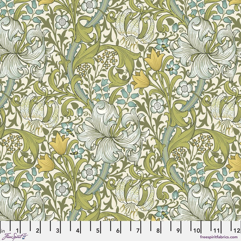Morris & Co Buttermere Golden Lily Sunshine - Woven Modern Fabric Gallery